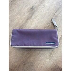 Case Logic 15 CASSETTE Tape Carrier Holder Strap Zip Retro Lavender